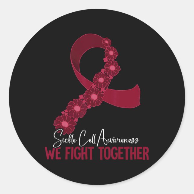 Sickle Cell Awareness 26  Classic Round Sticker (Front)
