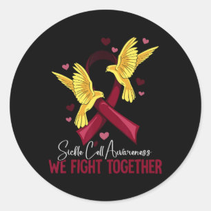 Sickle Cell Awareness 9  Classic Round Sticker