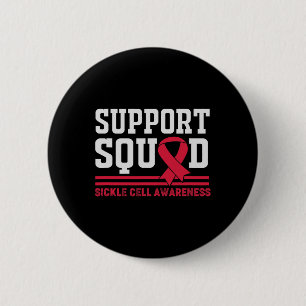 Sickle Cell Awareness Burgundy Ribbon Support Squa 6 Cm Round Badge