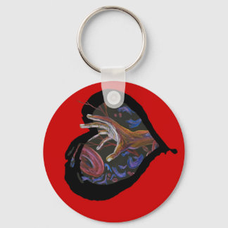 Sickle Cell Awareness Heart - Hope Key Ring
