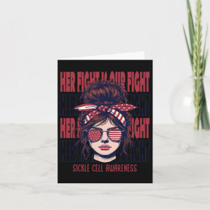 Sickle Cell Awareness Her Fight Is My Fight Burgun Card