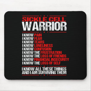 Sickle Cell Awareness I Know Pain Survivor Burgund Mouse Mat