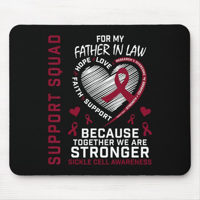 Sickle Cell Awareness Items Father In Law Support  Mouse Mat (Front)