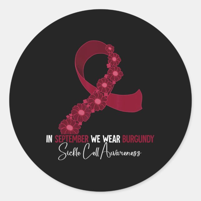 Sickle Cell Awareness Month 2  Classic Round Sticker (Front)