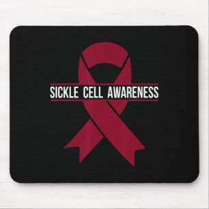 Sickle Cell Awareness Month Burgundy Ribbon  Mouse Mat