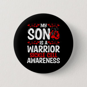 Sickle Cell Awareness Ribbon Survivor My Son Is A  6 Cm Round Badge