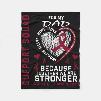 Sickle Cell Awareness Shirt Dad Father Support Gro Fleece Blanket
