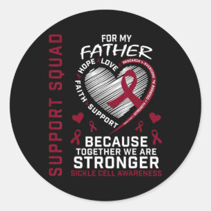 Sickle Cell Awareness Shirt Father Support Group D Classic Round Sticker