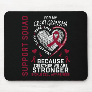 Sickle Cell Awareness Shirt Great Grandma Group Te Mouse Mat