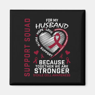 Sickle Cell Awareness Shirt Husband Support Group  Magnet