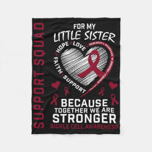 Sickle Cell Awareness Shirt Little Sister Group Te Fleece Blanket