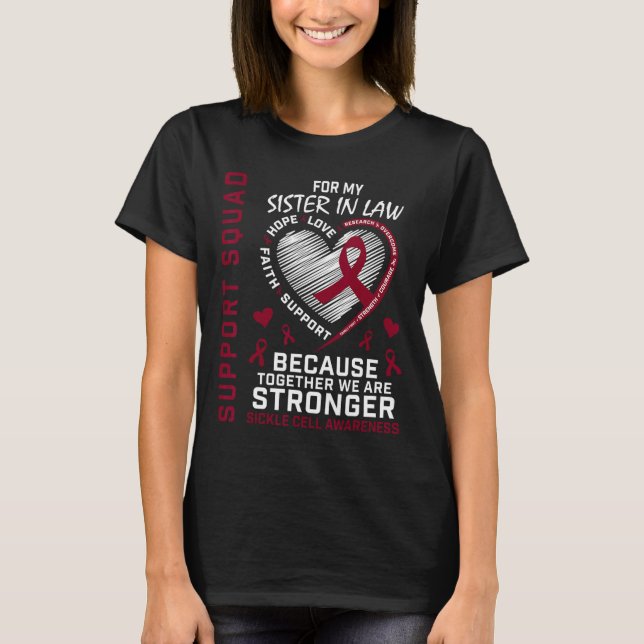 Sickle Cell Awareness Shirt Sister In Law Group Te (Front)