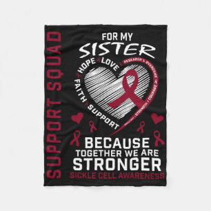 Sickle Cell Awareness Shirt Sister Support Group T Fleece Blanket