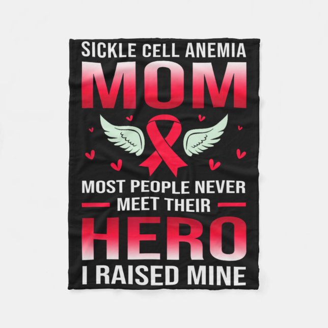 Sickle Cell Awareness Sickle Cell Anaemia Mum  Fleece Blanket (Front)