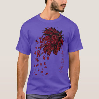 Sickle Cell Awareness Sunflower ribbon flowers fal T-Shirt