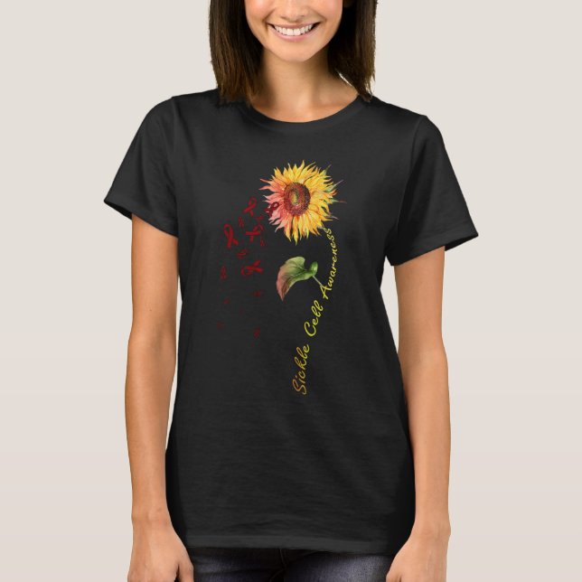 Sickle Cell Awareness Sunflower  T-Shirt (Front)