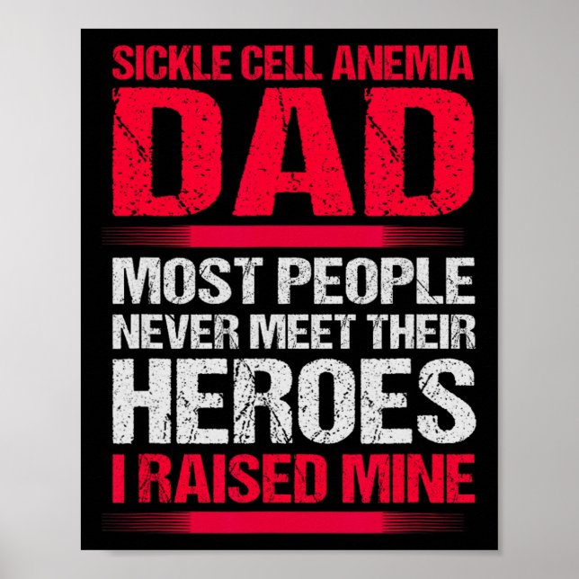 Sickle Cell Awareness Support Sickle Cell Anaemia  Poster (Front)