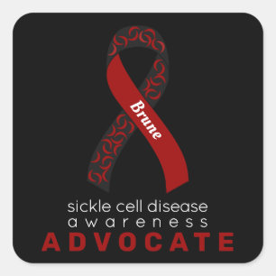 Sickle Cell Disease Advocate Black Square Sticker