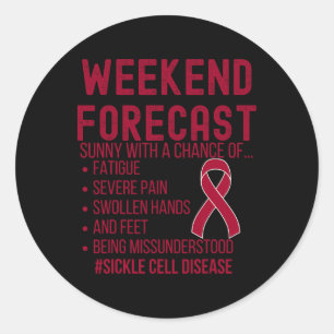 Sickle Cell Disease Awareness Day In The Life 1 Classic Round Sticker
