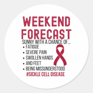 Sickle Cell Disease Awareness Day In The Life Classic Round Sticker