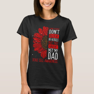 Sickle Cell Disease Awareness Ribbon Dad Warrior F T-Shirt