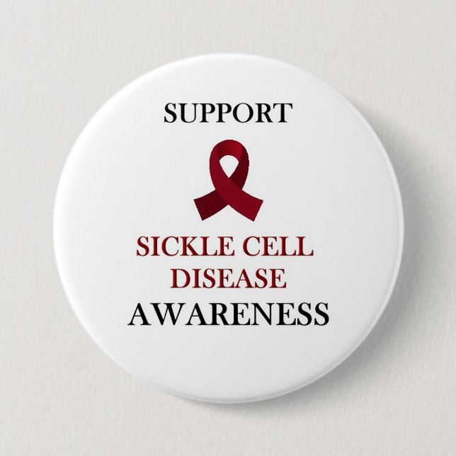 Sickle Cell Disease Awareness, Support and Healing 7.5 Cm Round Badge (Front)