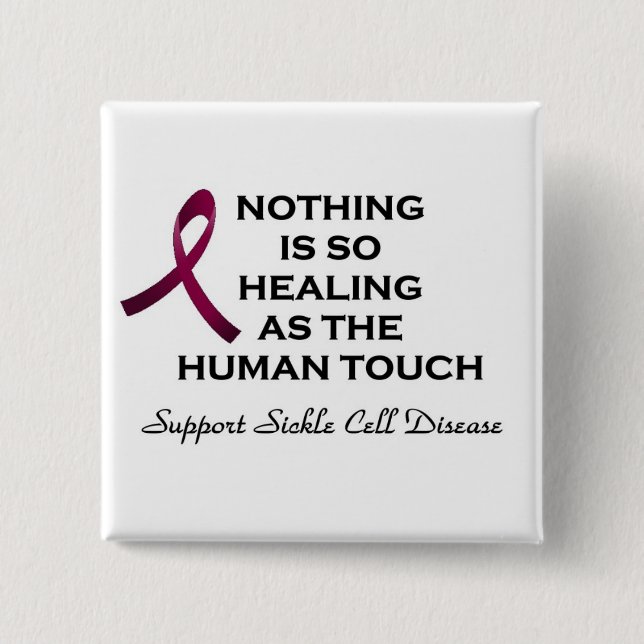 Sickle Cell Disease Support 15 Cm Square Badge (Front)