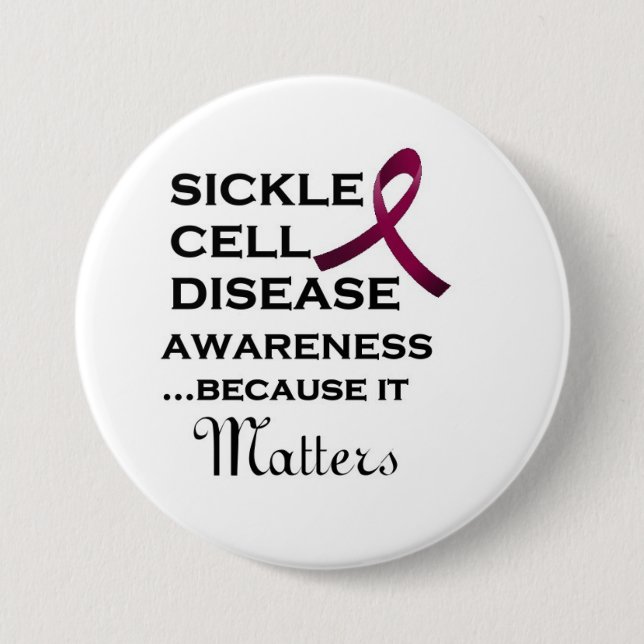 Sickle Cell Disease Support 7.5 Cm Round Badge (Front)