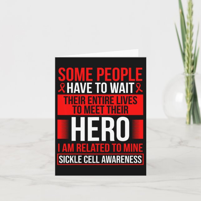 Sickle Cell Natural Healing For Sickle Cell Awaren Card (Front)