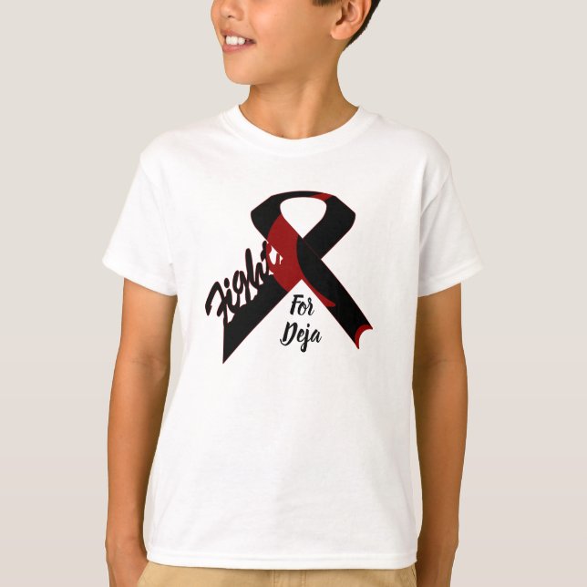 Sickle Cell Ribbon Personalised Youth T-Shirt (Front)