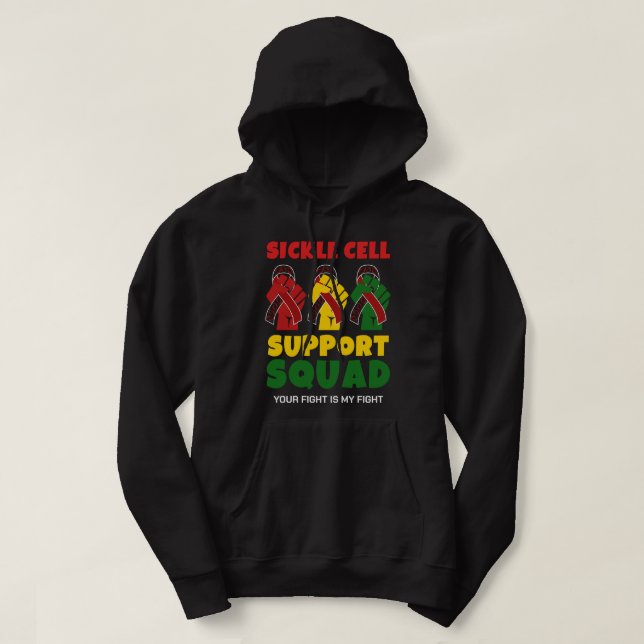 SICKLE CELL SUPPORT SQUAD Custom Name Hoodie (Design Front)