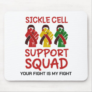 SICKLE CELL SUPPORT SQUAD with Custom Text Mouse Mat