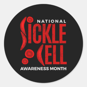 Sickle Cell Warrior Anemia Sickle Cell Awareness M Classic Round Sticker