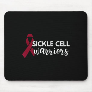 Sickle Cell Warrior - Awareness Month Burgundy Rib Mouse Mat