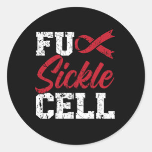 Sickle Cell Warrior Blood Disorder Sickle Cell Ane Classic Round Sticker