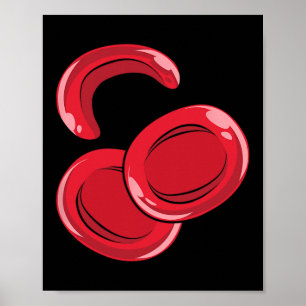 Sickle Red Blood Cell Sickle Cell Anaemia Awarenes Poster