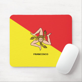 Siclian Flag of Sicily Red Yellow Mouse Mat