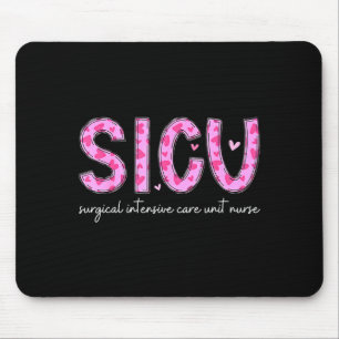 Sicu Nurse Heart Valentines Day Surgical Intensive Mouse Mat