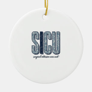 SICU Surgical Intensive Care Unit Vintage Shirt De Ceramic Tree Decoration