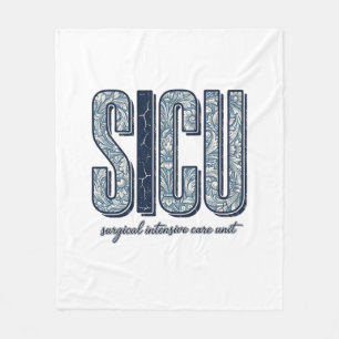SICU Surgical Intensive Care Unit Vintage Shirt De Fleece Blanket