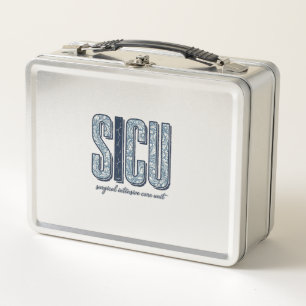 SICU Surgical Intensive Care Unit Vintage Shirt De Metal Lunch Box