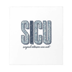 SICU Surgical Intensive Care Unit Vintage Shirt De Notepad