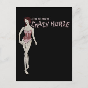 sid king's crazy horse mannequin postcard
