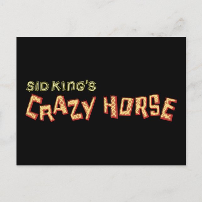 sid king's crazy horse postcard (Front)
