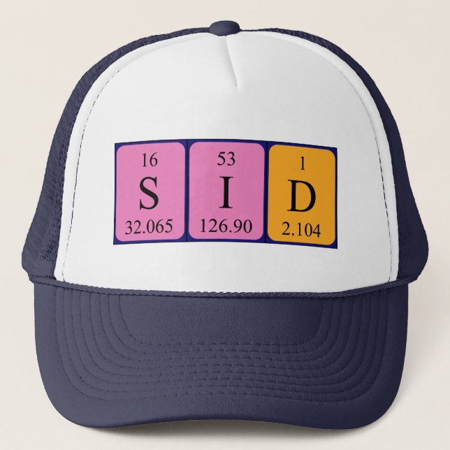 Sid periodic table name hat (Front)