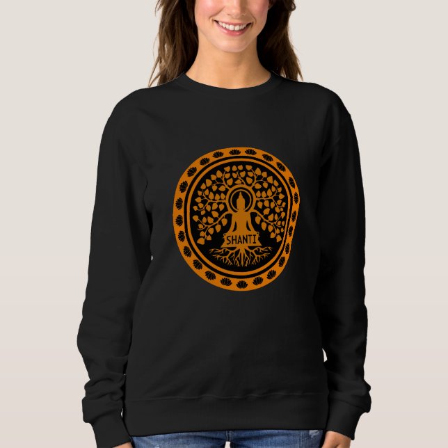 Siddhartha Gautama, Buddhist Art Sweatshirt (Front)