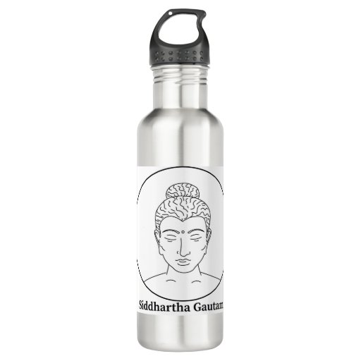 Image of Siddhartha Gautama Line Portrait 710 Ml Water Bottle