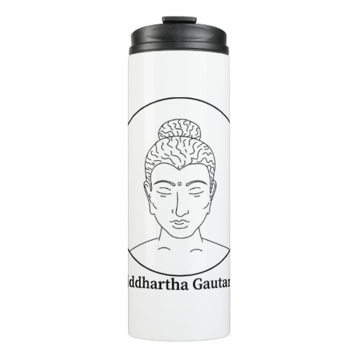 Image of Siddhartha Gautama Line Portrait Thermal Tumbler