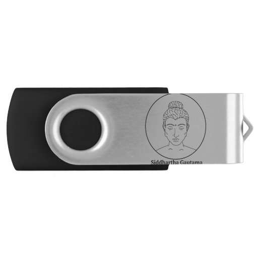 Image of Siddhartha Gautama Line Portrait Usb Flash Drive