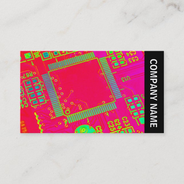 Side Band - Colourful Abstract Circuitry Business Card (Front)